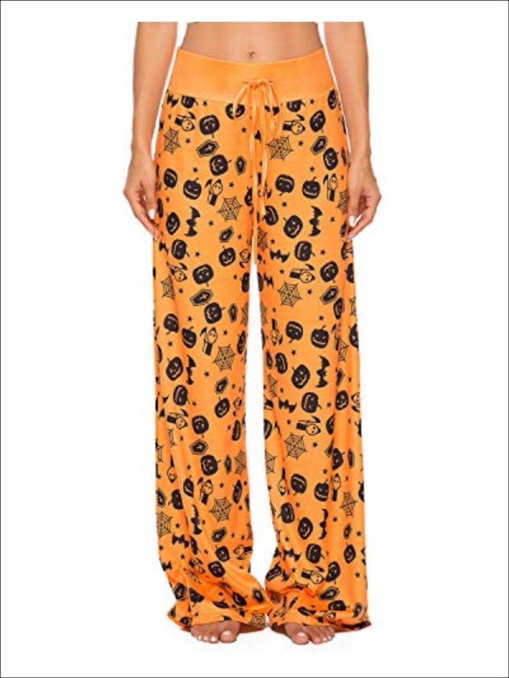 Women's Halloween Pajama Pants Soft Stretch High Waist Drawstring Lounge Bottoms